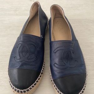 Chanel Navy Blue Espadrilles